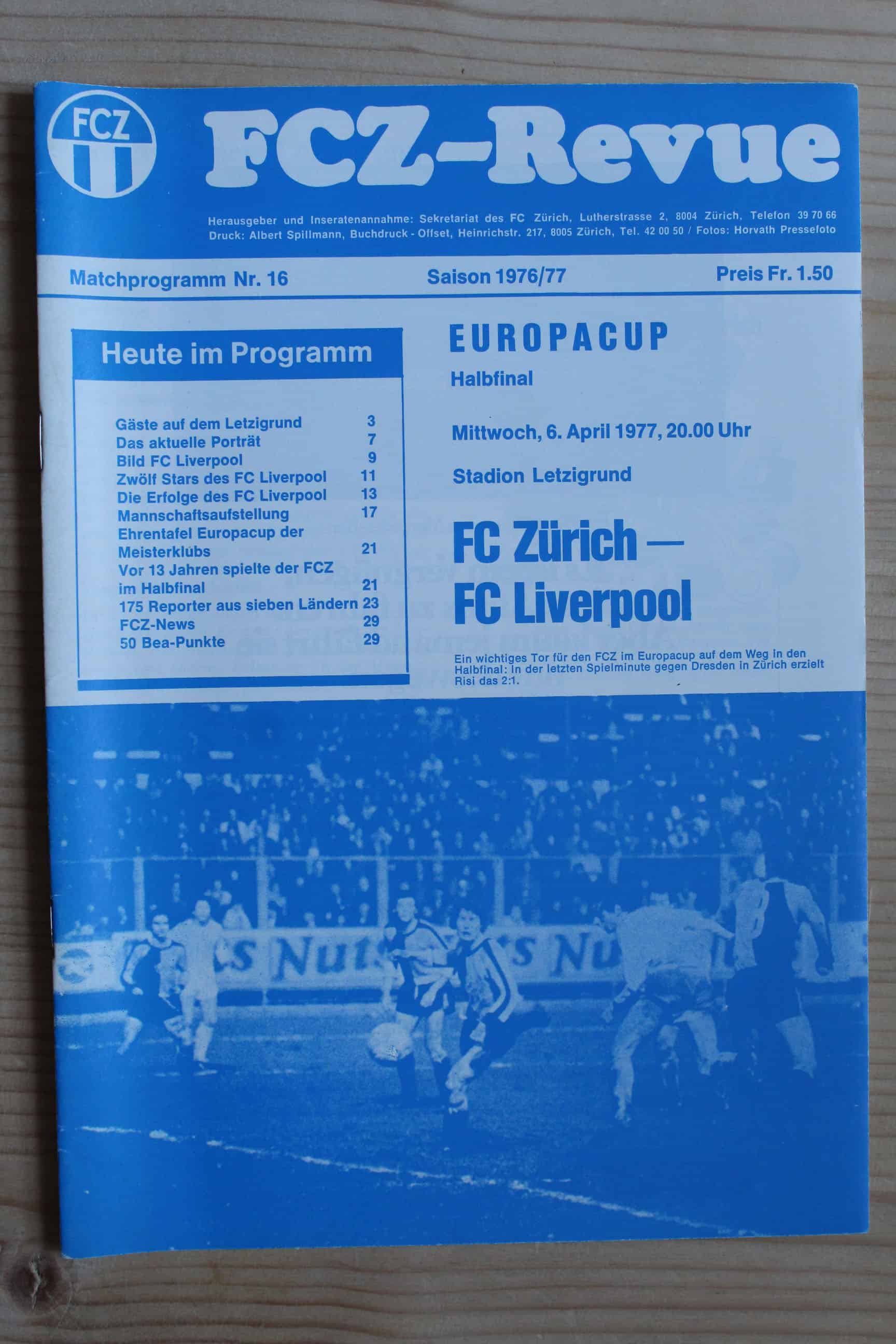 FC Zurich v Liverpool FC